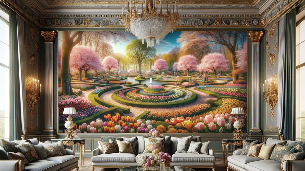 GD158-เชอรี่บลอสซั่ม-ห้องรับแขกปราสาทนอยชวานสไตน์